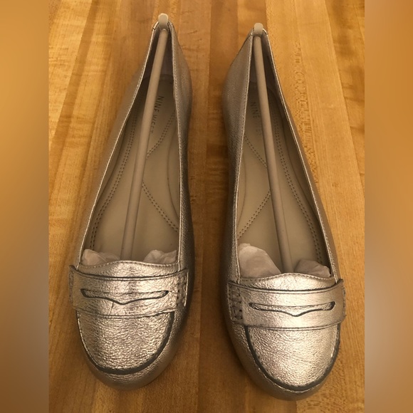 NWT Silver Loafers - Picture 3 of 5